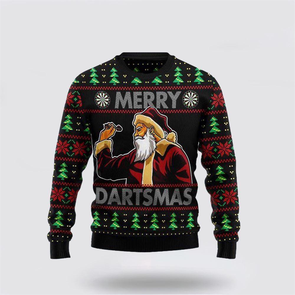 Santa Claus Merry Dartsmas Ugly Christmas Sweater 1 Sweater Ml9tvw.jpg