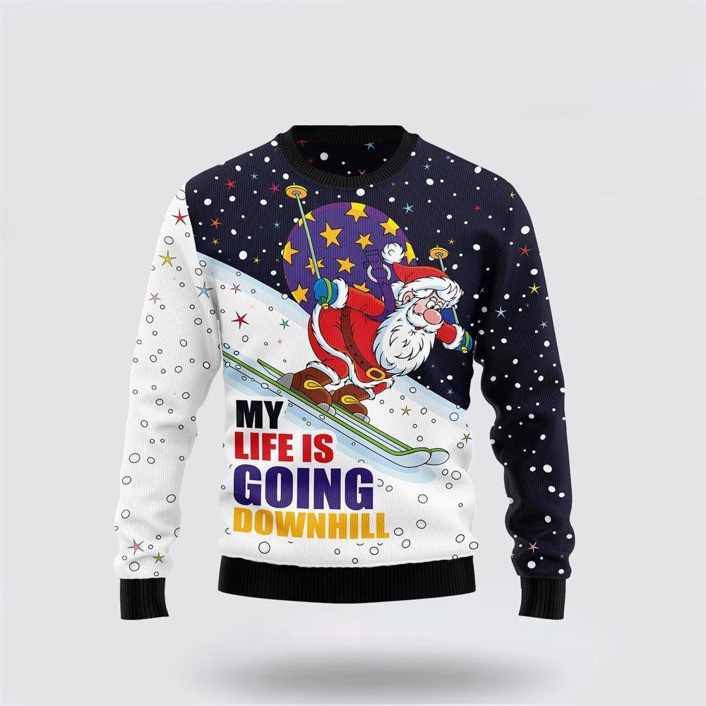 Santa Claus Ski Ugly Christmas Sweater 1 Tee Aola4u.jpg