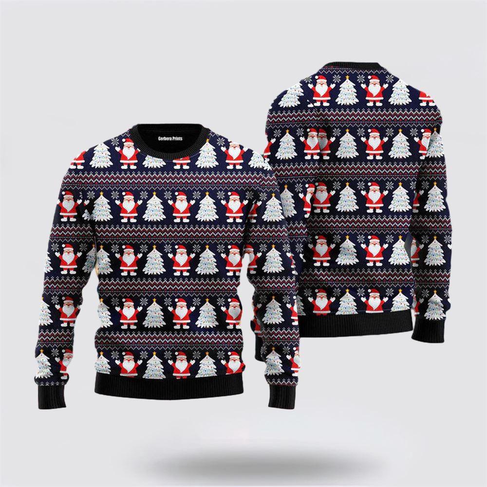 Santa Claus Under The Christmas Tree Ugly Christmas Sweater 1 Sweater Obfuag.jpg
