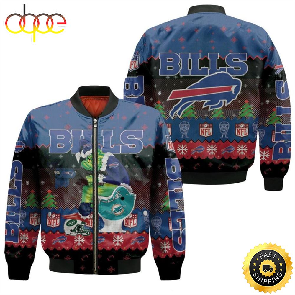 Santa Grinch Buffalo Bills Sitting On Dolphins Patriots Jets Toilet Christmas Gift For Bills Fans Bomber Jacket Fxgckw.jpg