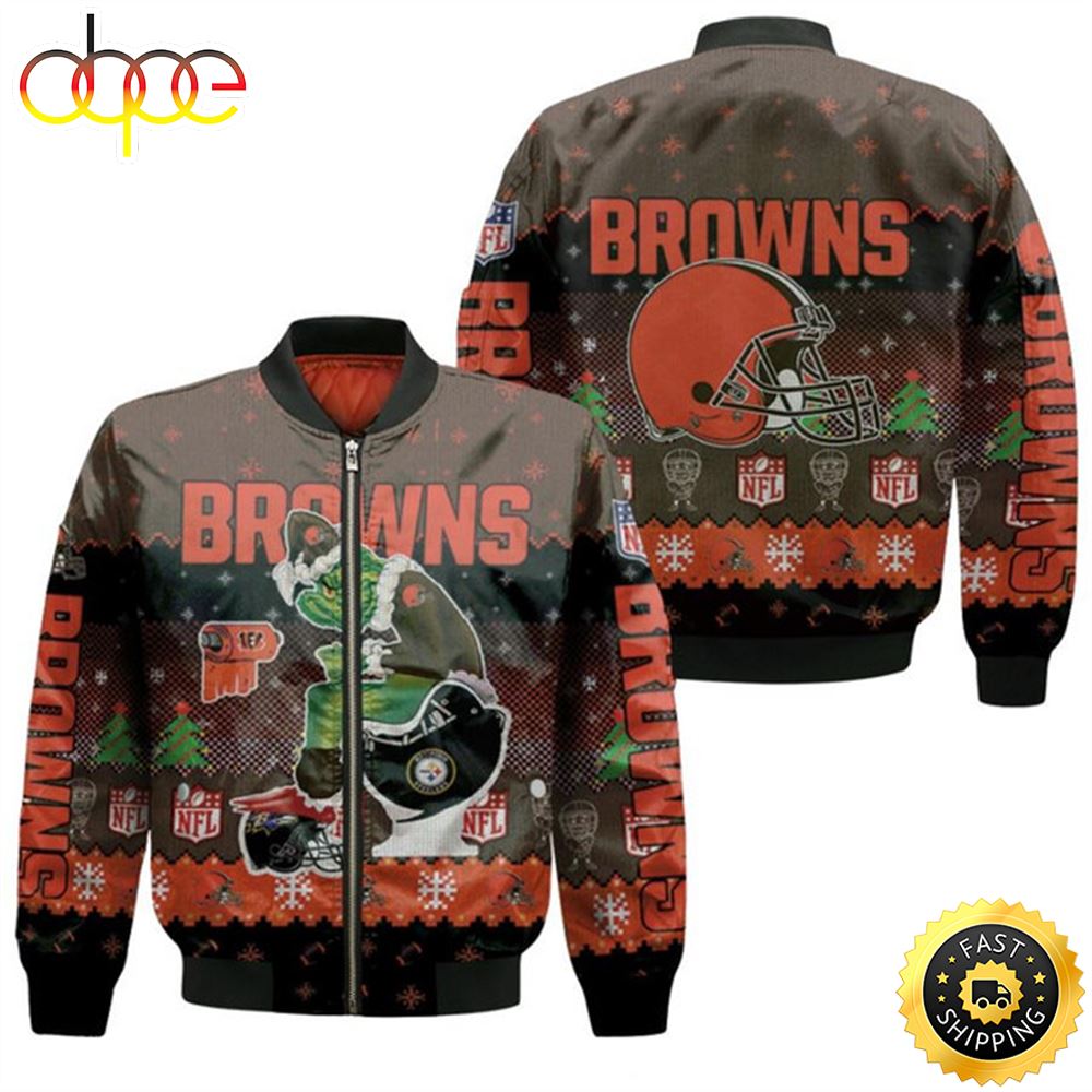 Santa Grinch Cleveland Browns Sitting On Steelers Bengals Ravens Toilet Christmas Gift For Browns Fans Bomber Jacket Ydgtle.jpg