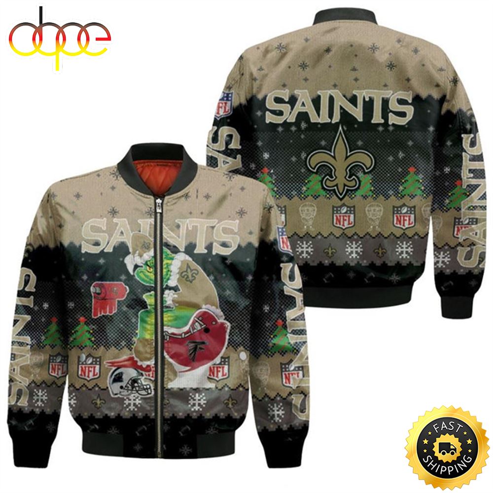 Santa Grinch New Orleans Saints Sitting On Falcons Buccaneers Panthers Toilet Christmas Gift For Saints Fans Bomber Jacket Duc8uz.jpg