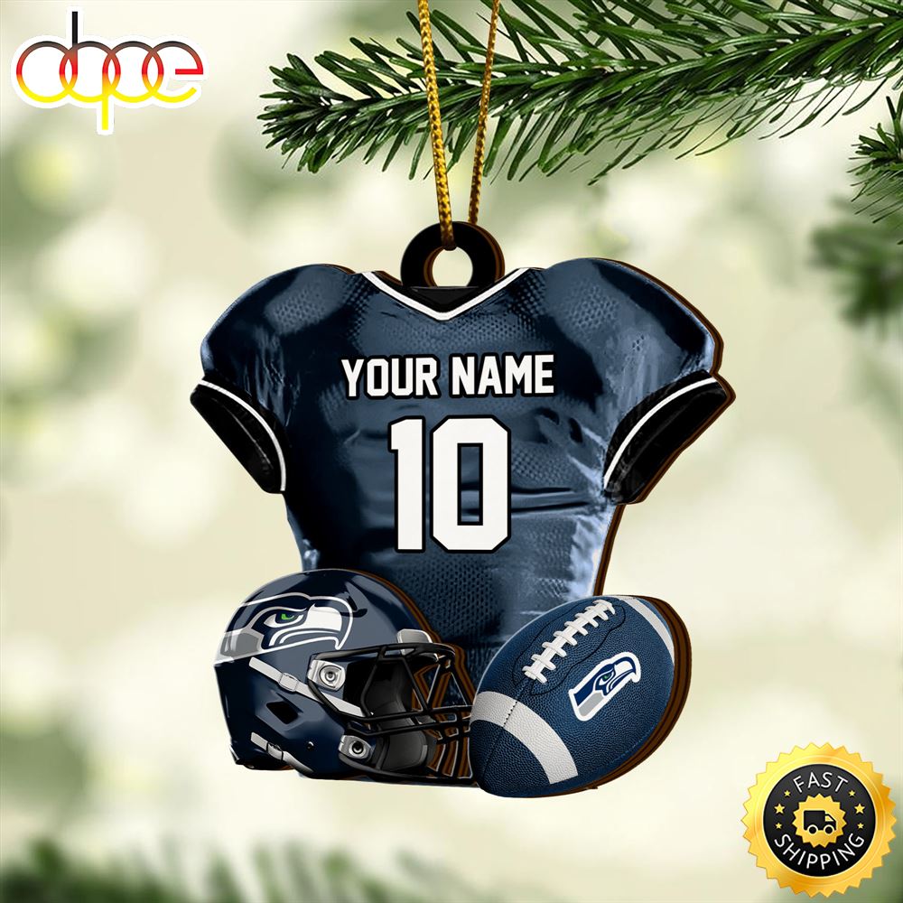 Seattle Seahawks NFL Sport Ornament Custom Name And Number