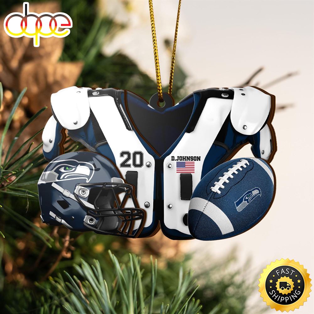 Seattle Seahawks NFL Sport Ornament Custom Your Name And Number