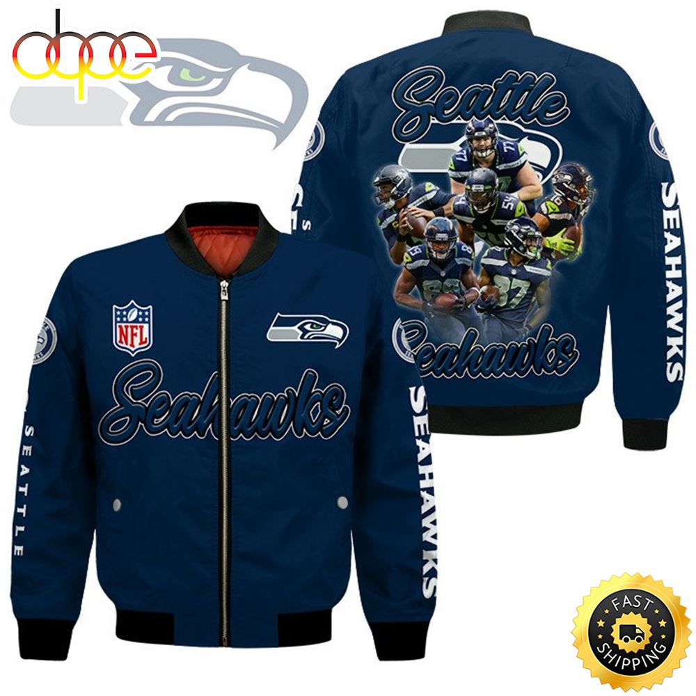 Seattle Seahawks Players Nfl Blue Bomber Jacket