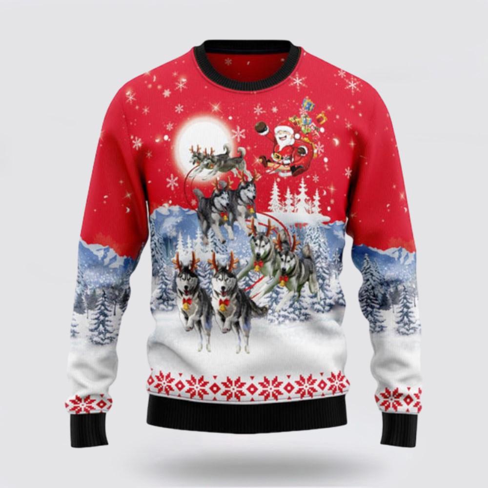 Siberian Husky Santa Claus Ugly Sweater Funny Santa Sweaters 1 Sweater Ueqd7z.jpg