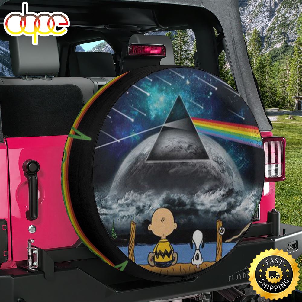Snoopy Dark Side Of The Moon Eclipse Blue Spare Tire Cover Esyrlw