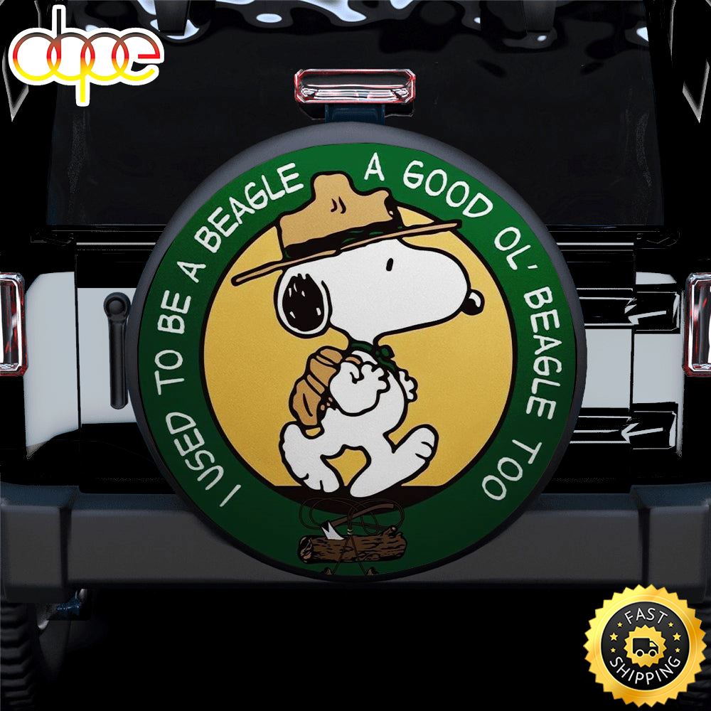 Snoopy I Used To Be A Beagle Car Spare Tire Covers Gift For Campers Ysfkrq