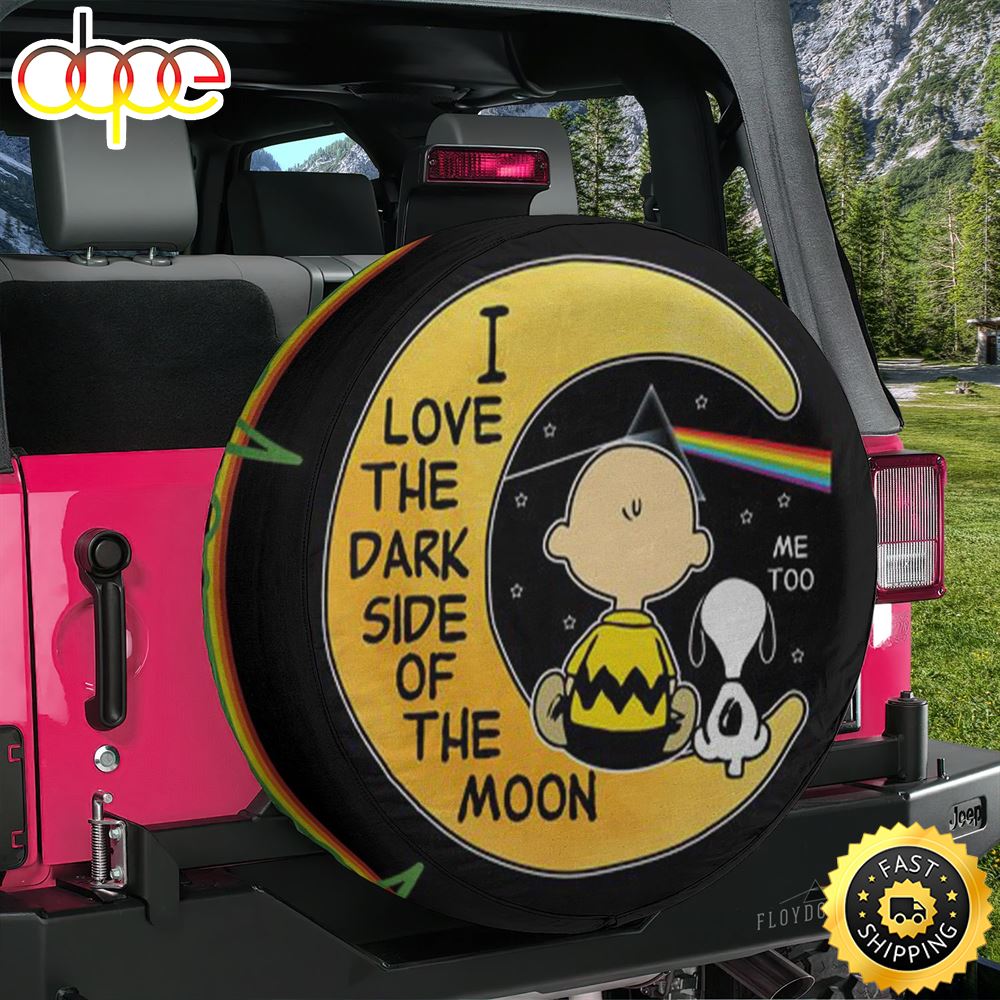 Snoopy I Love The Dark Side Of The Moon Spare Tire Cover Wf1aka