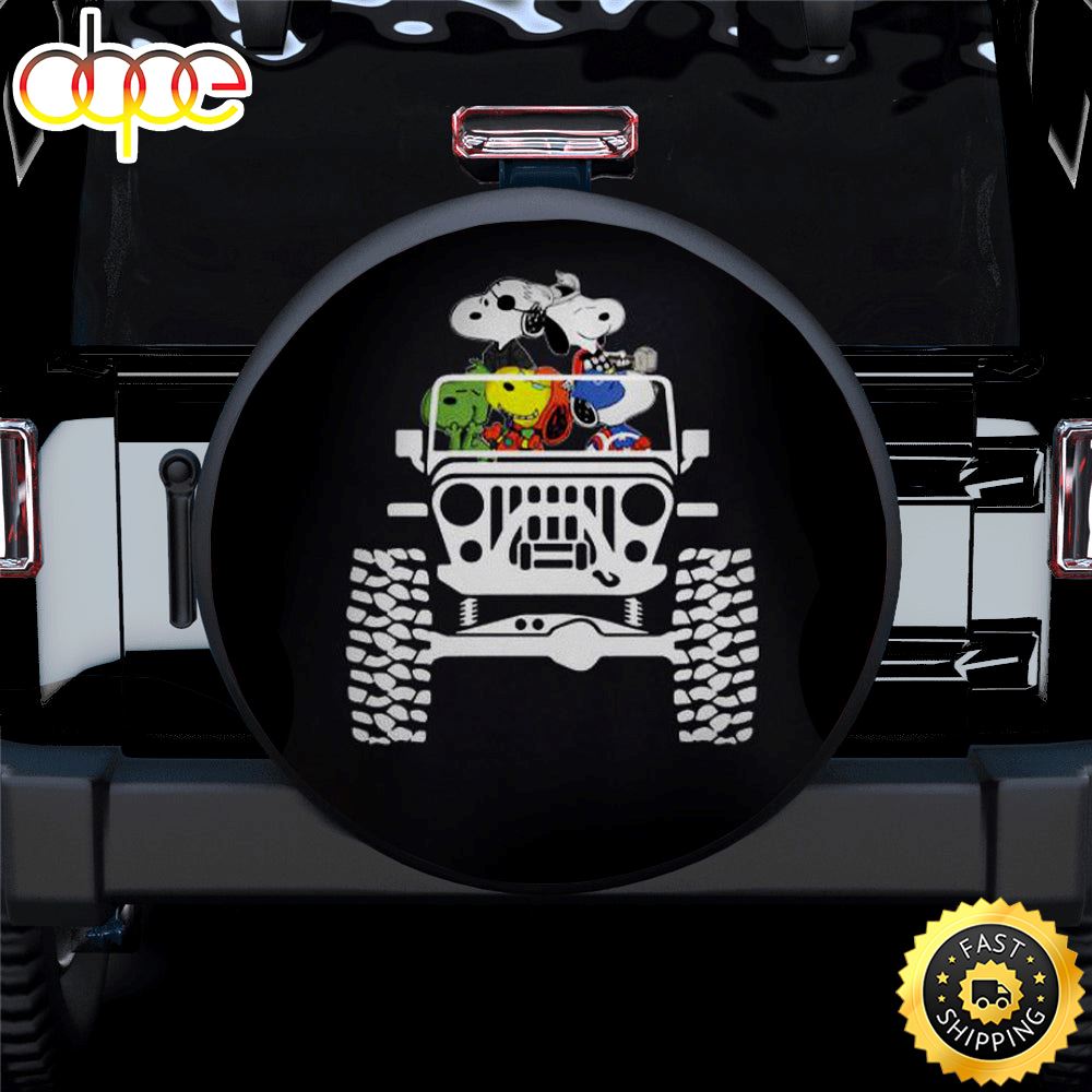 Snoopy Jeep Car Spare Tire Covers Gift For Campers Vs97gk
