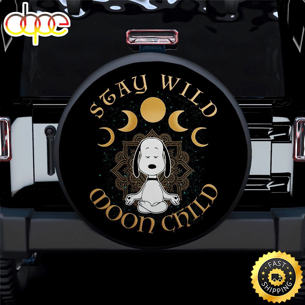 Snoopy Stay Wild Moon Child Car Spare Tire Covers Gift For Campers Jg4aiv