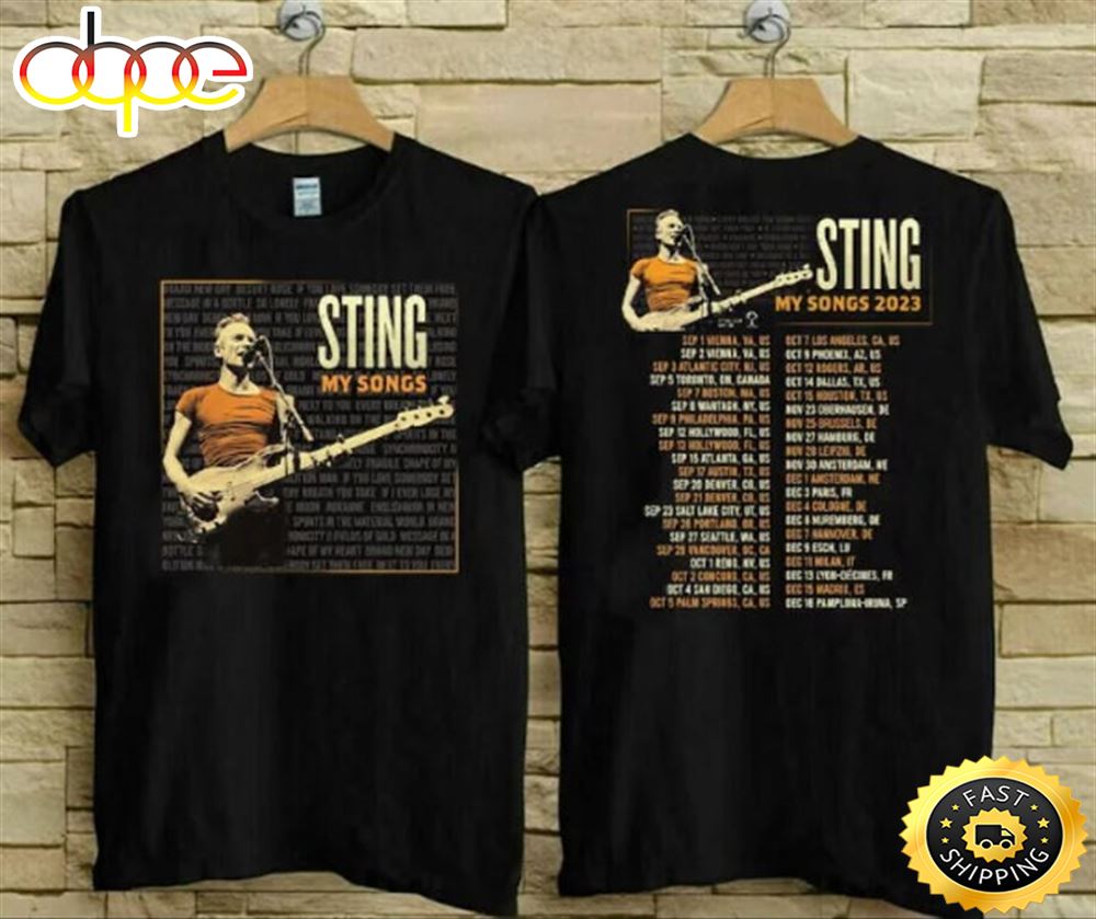 Sting My Songs 2023 Tour T Shirt Sting Concert 2023 T Shirt