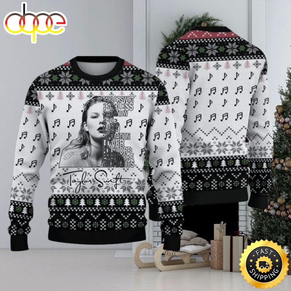 Swifties Ugly Christmas Sweater, Taylor All Time Album Sweater