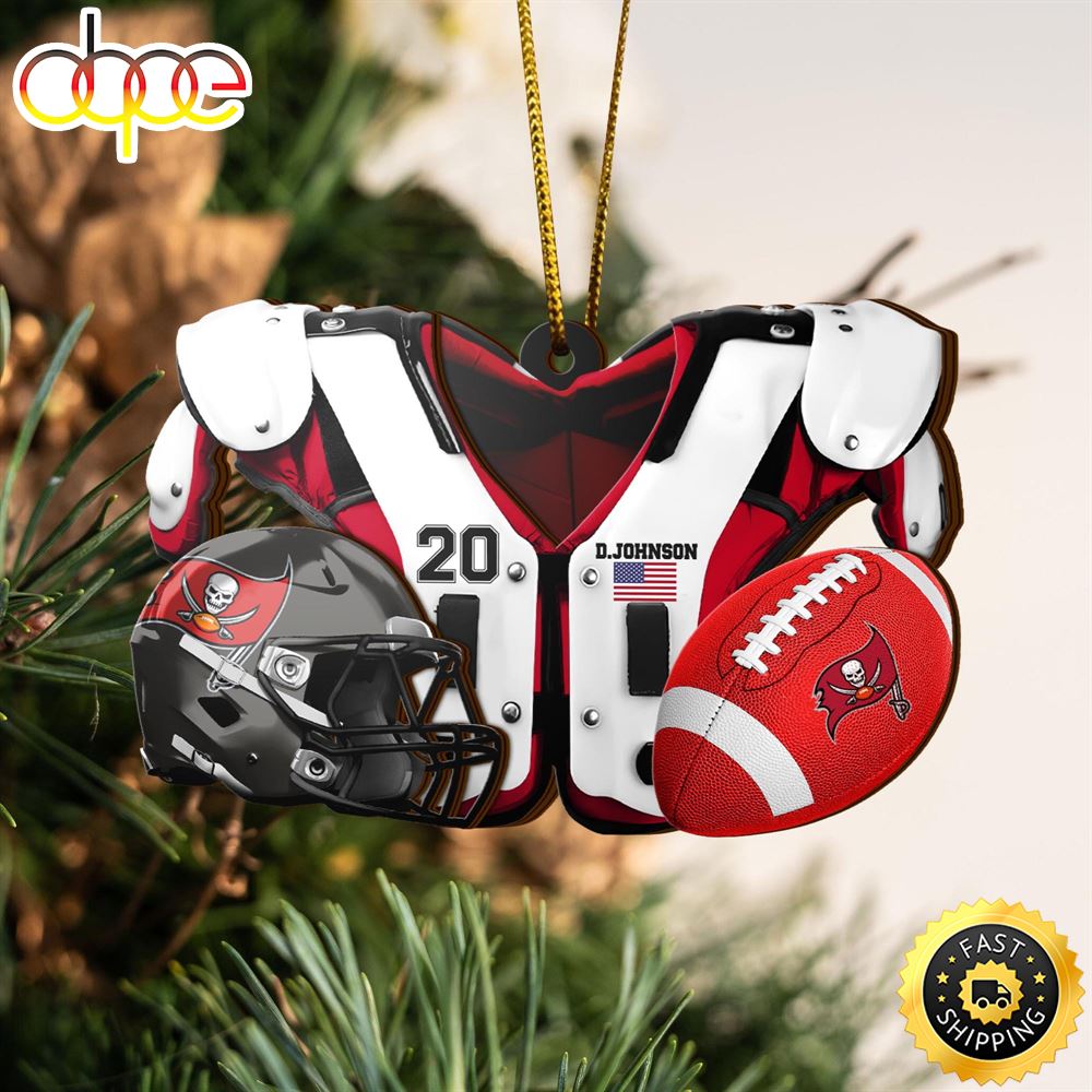 Tampa Bay Buccaneers NFL Sport Ornament Custom Your Name And Number