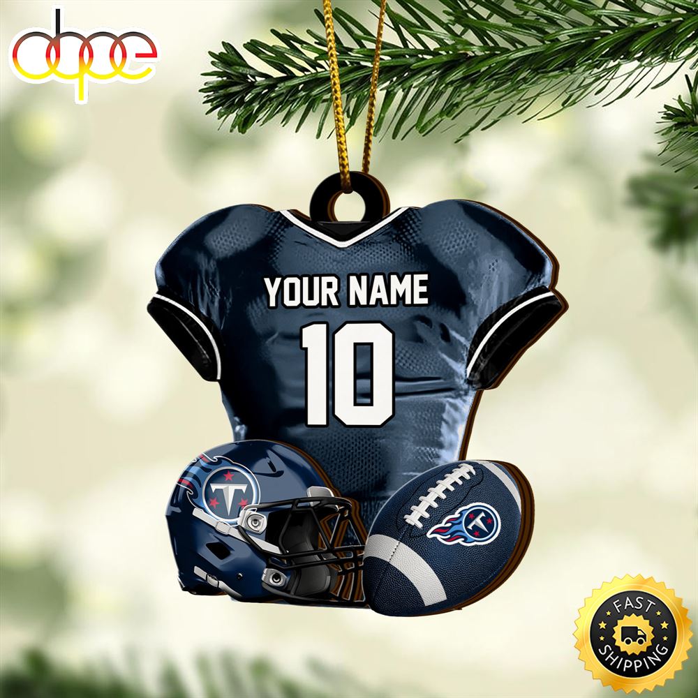 Tennessee Titans NFL Sport Ornament Custom Name And Number