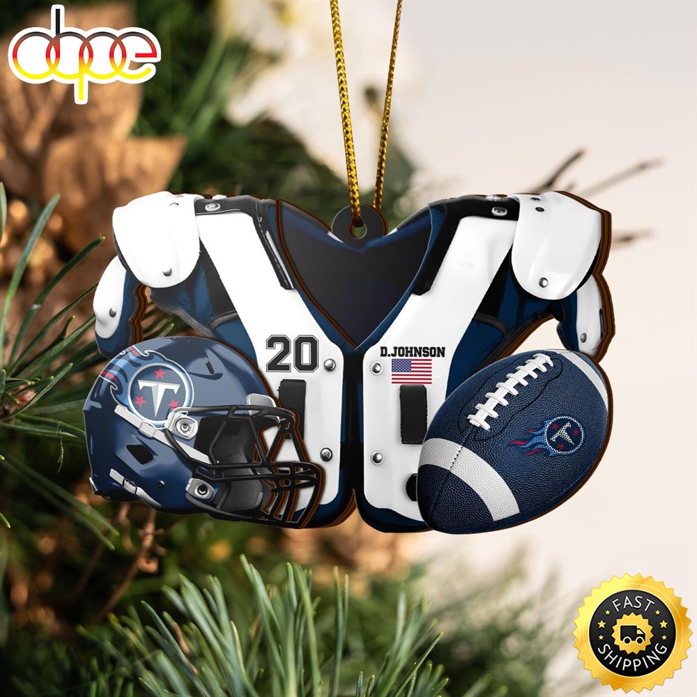 Tennessee Titans NFL Sport Ornament Custom Your Name And Number