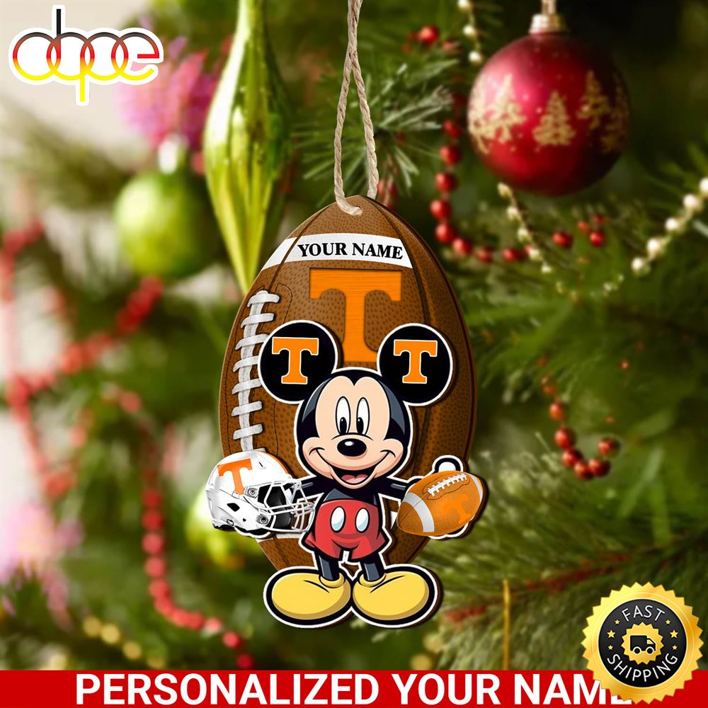 Tennessee Volunteers And Mickey Mouse Ornament Personalized Your Name