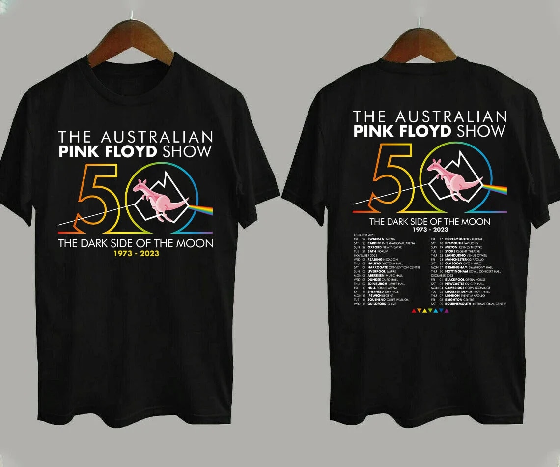 The Australian Pink Floyd 2023 Show Dates Tshirt Boojje