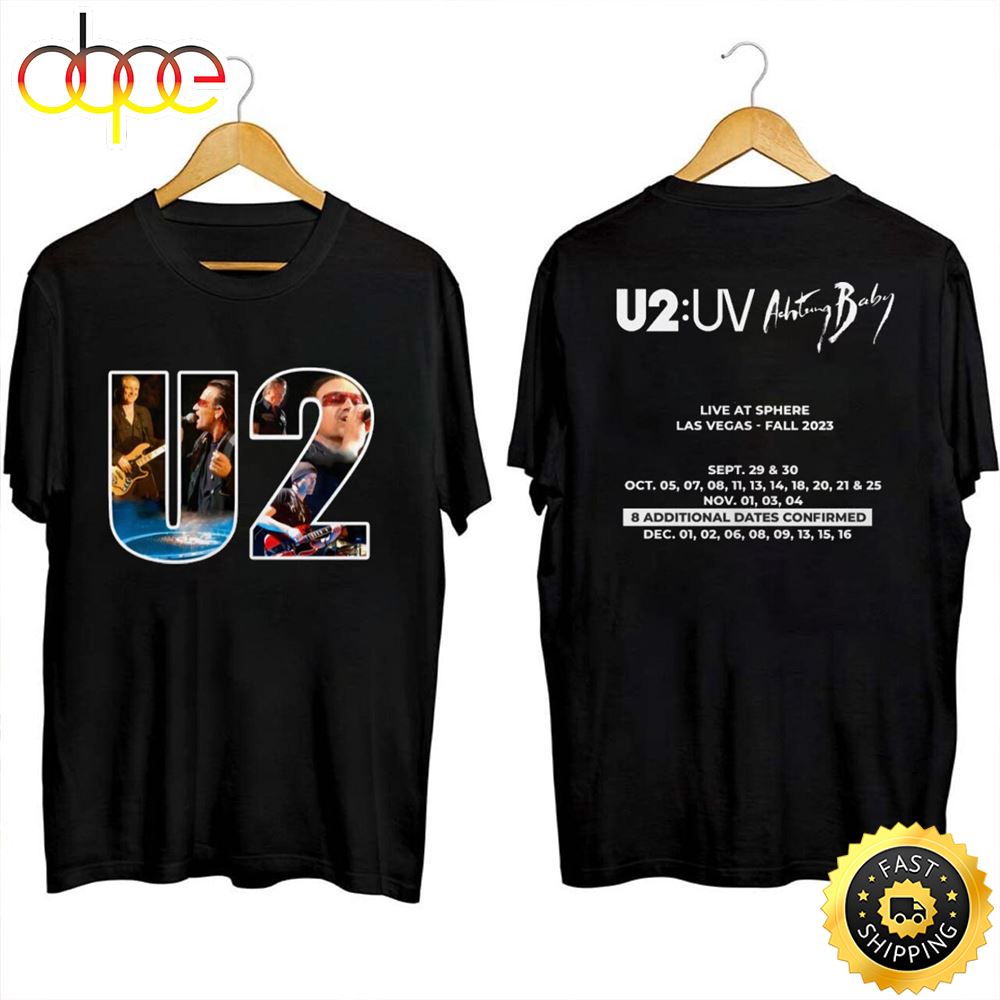 U2 Achtung Baby Live At Sphere Tour 2023 Shirt U2 Band Fan K2xx2t