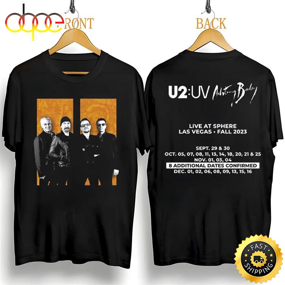 U2 Band Achtung Baby Live At Sphere 2023 Tour Shirt Rmgmxt