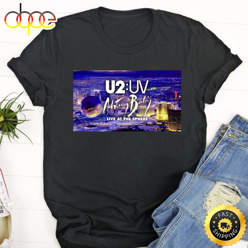 U2 Uv Achtung Baby Live At The Sphere Tour 2023 Unisex Shirt Rgi9ak