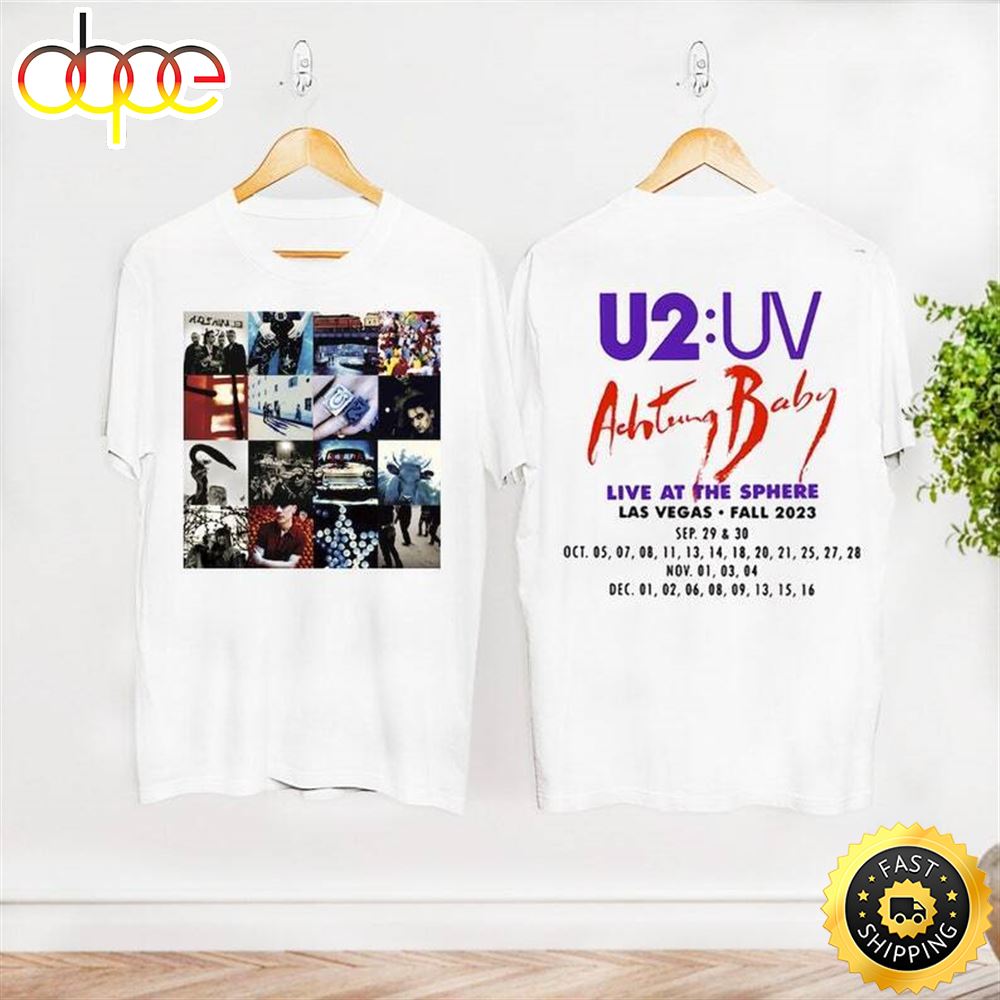 U2 Uv Achtung Baby T Shirt Vintage U2 Band Live At Sphere Tour 2023 Shirt Rxre1i