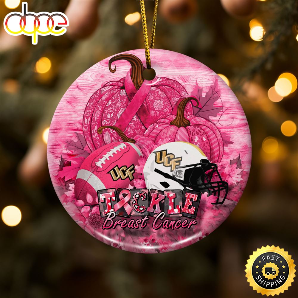 UCF Knights Breast Cancer And Sport Team Ceramic Ornament Kyadys