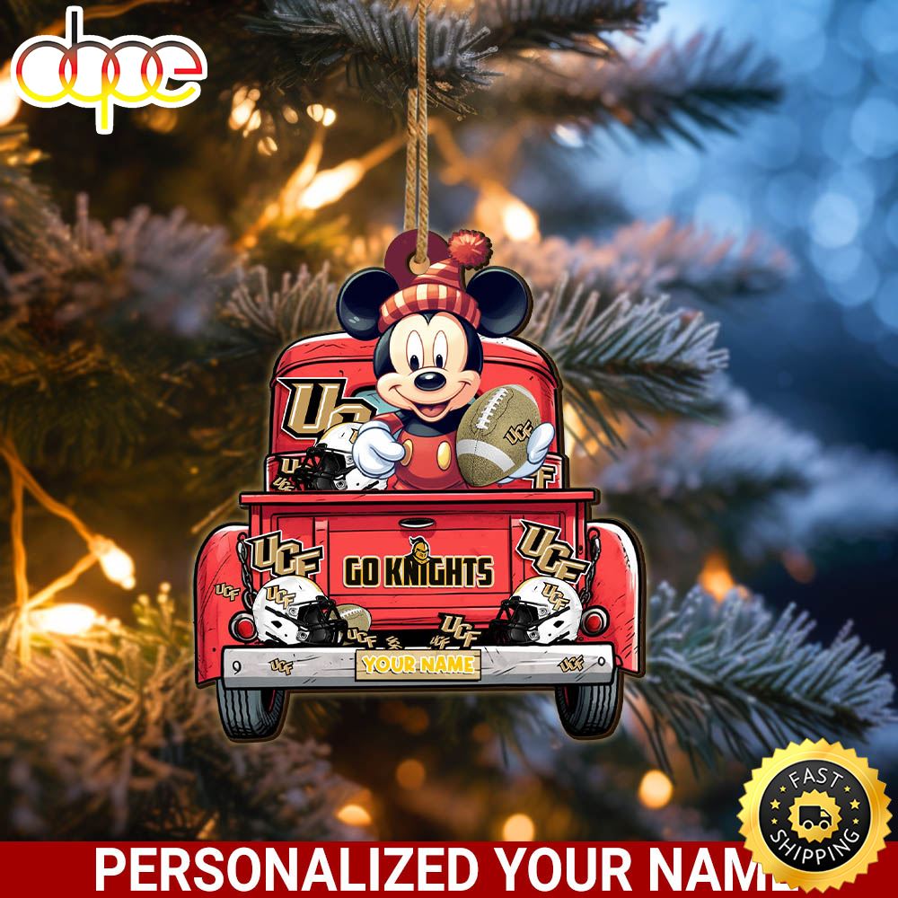 UCF Knights Mickey Mouse Ornament Personalized Your Name Sport Home Decor