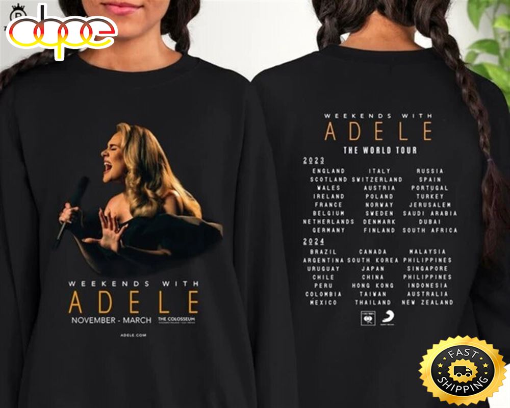 Weekends With Adele The World Tour 2023 2024 Merch Weekends With Adele World Tour Shirt C9zz55