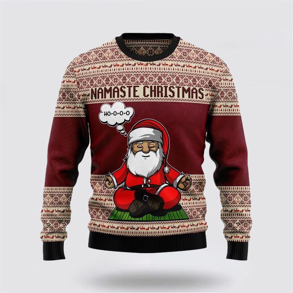 Yoga Santa Clause Ugly Christmas Sweater 1 Tee Jfqoxr.jpg
