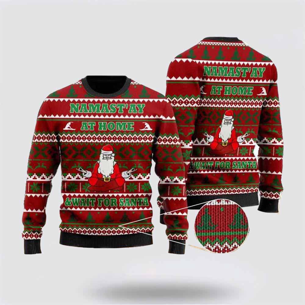 Yoga With Santa Claus Ugly Christmas Sweater 1 Sweater Xhppcq.jpg