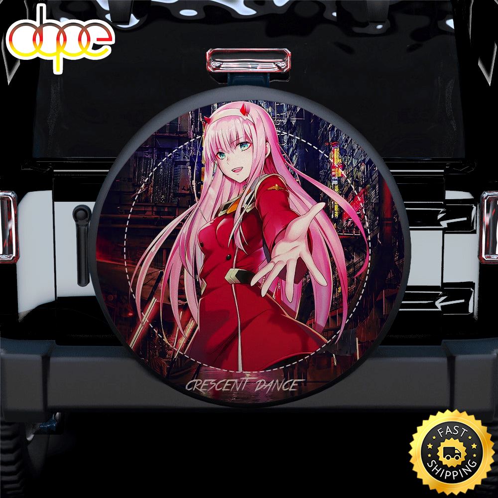 Zero Two Anime Girl Car Spare Tire Covers Gift For Campers Dh6gpi