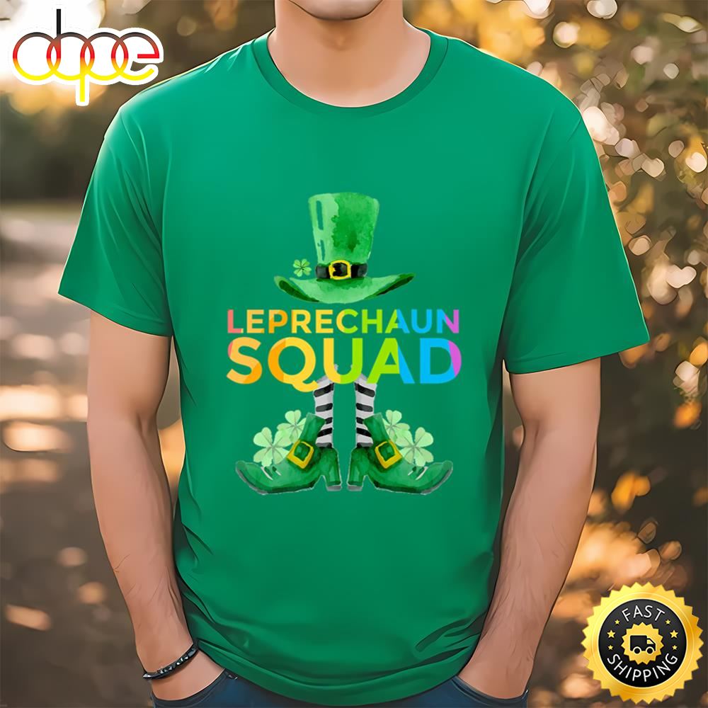 Amazing Leprechaun Squad Rainbow Lucky St Patrick’s Day Shirt Tee