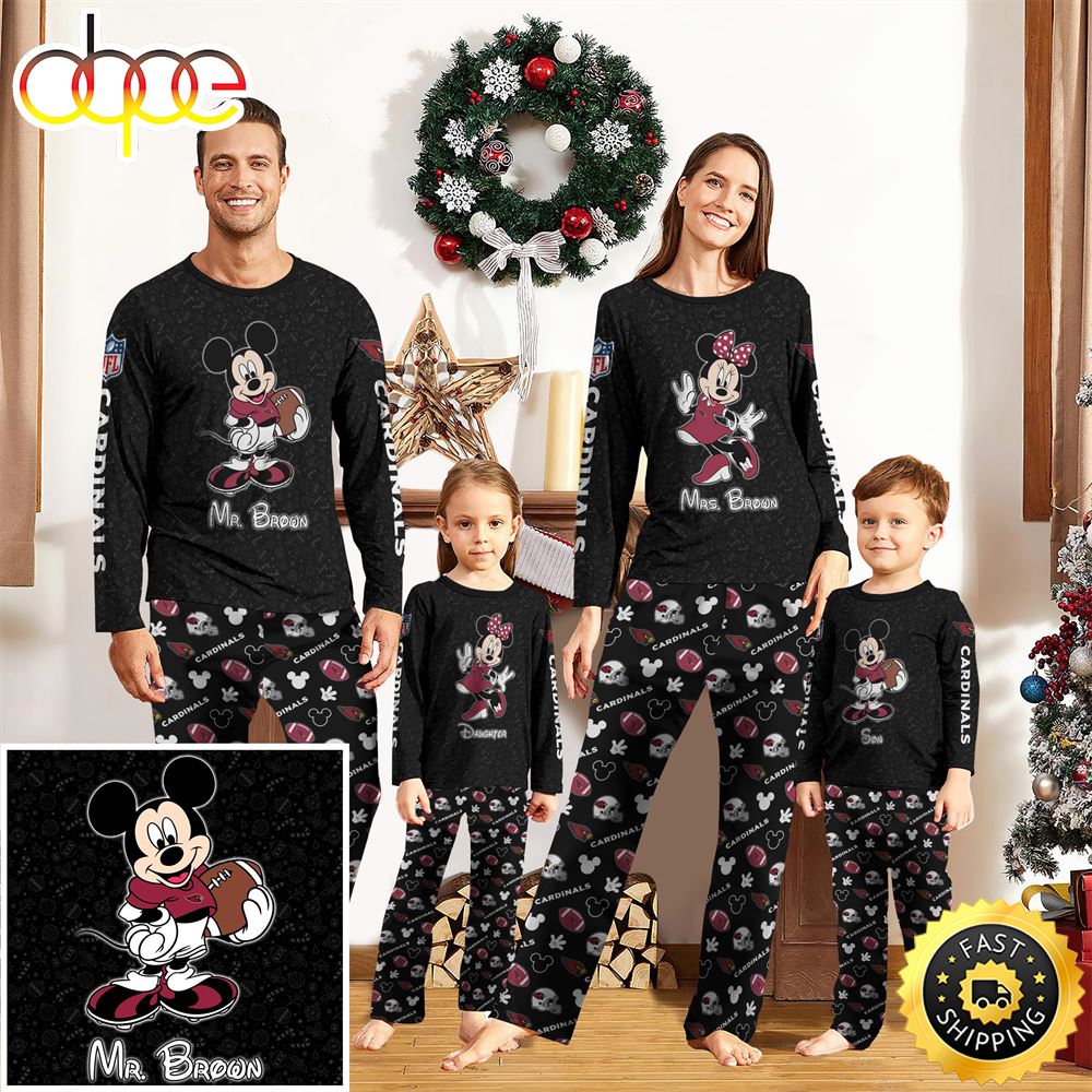 Arizona Cardinals Sport And Disney Uniform Pajamas Mickey Mouse NFL Gifts For Kids Pajamas Goiecp.jpg