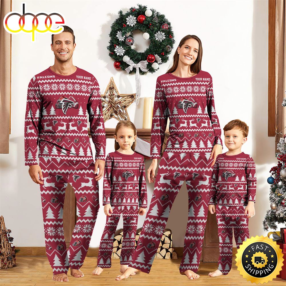 Atlanta Falcons Christmas NFL Custom Family Pajamas