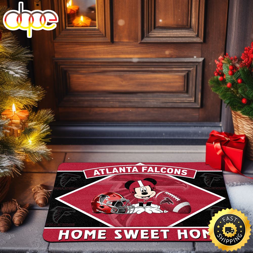 Atlanta Falcons Doormat Sport Team And Mickey Mouse NFL Doormat