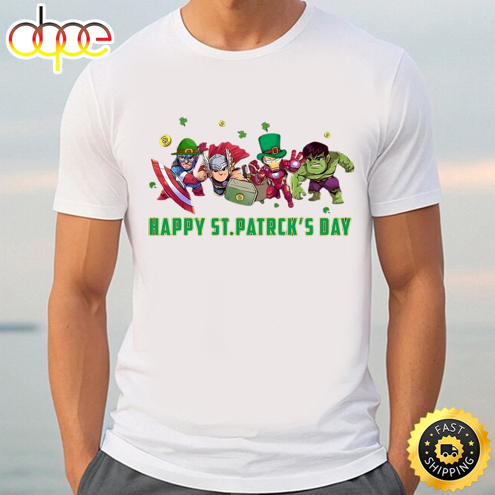 Avengers Happy St. Patrick’s Day Shirt Hulk Thor Feeling Lucky Shirt Tshirt
