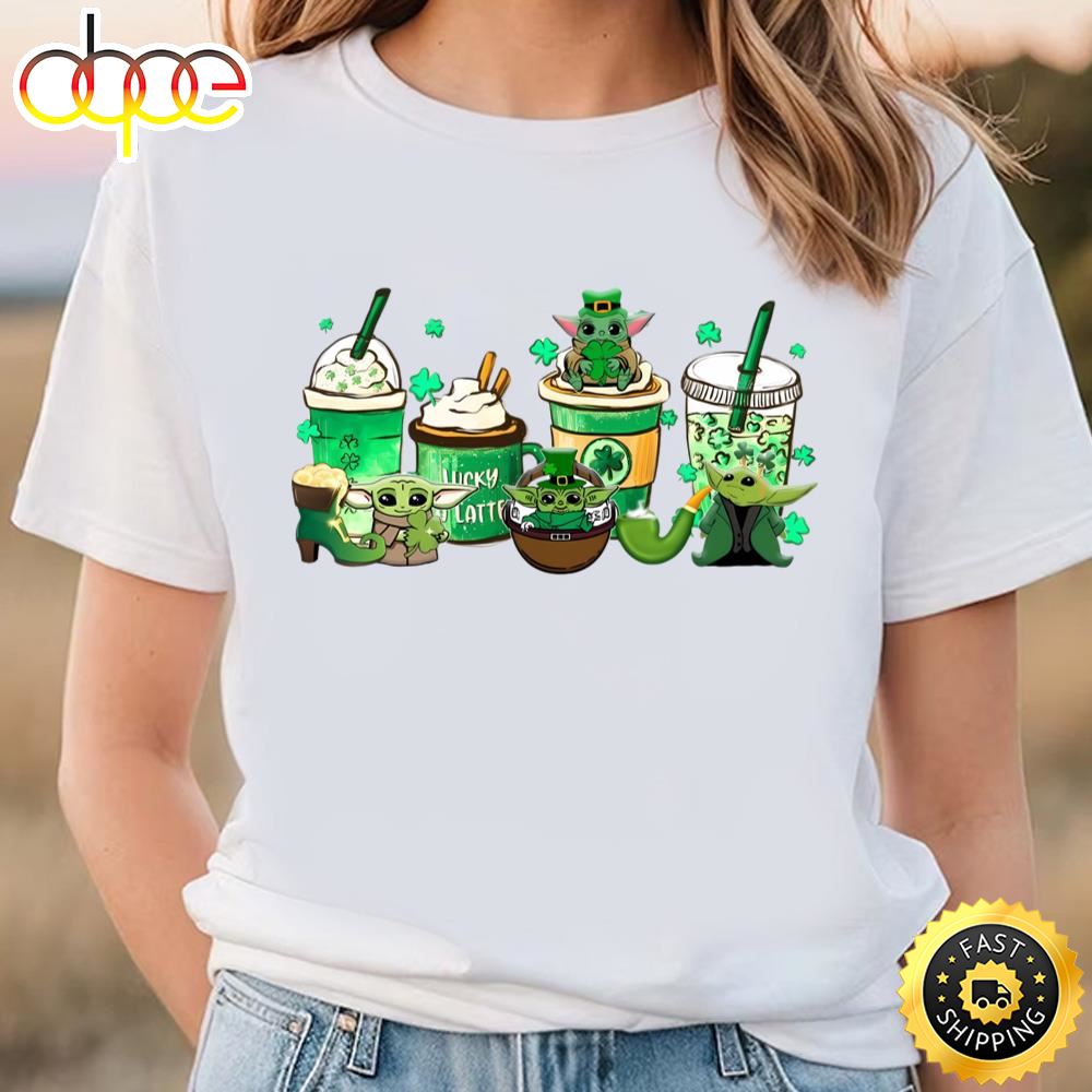 Baby Yoda Coffee Shirt, Yoda Patrick’s Day Shirt Tee