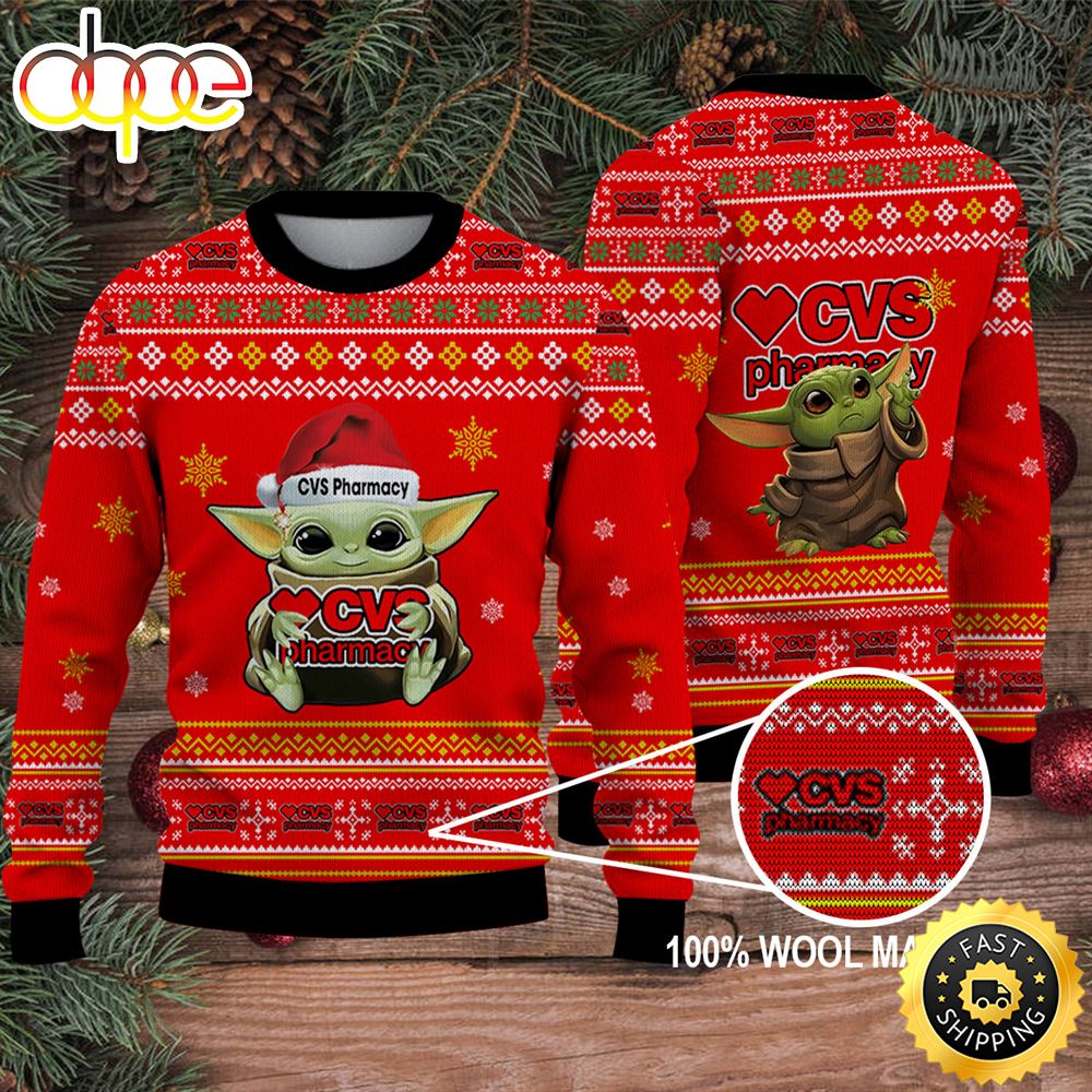 Baby Yoda Merry Christmas Ugly Sweater Cvs Pharmacy