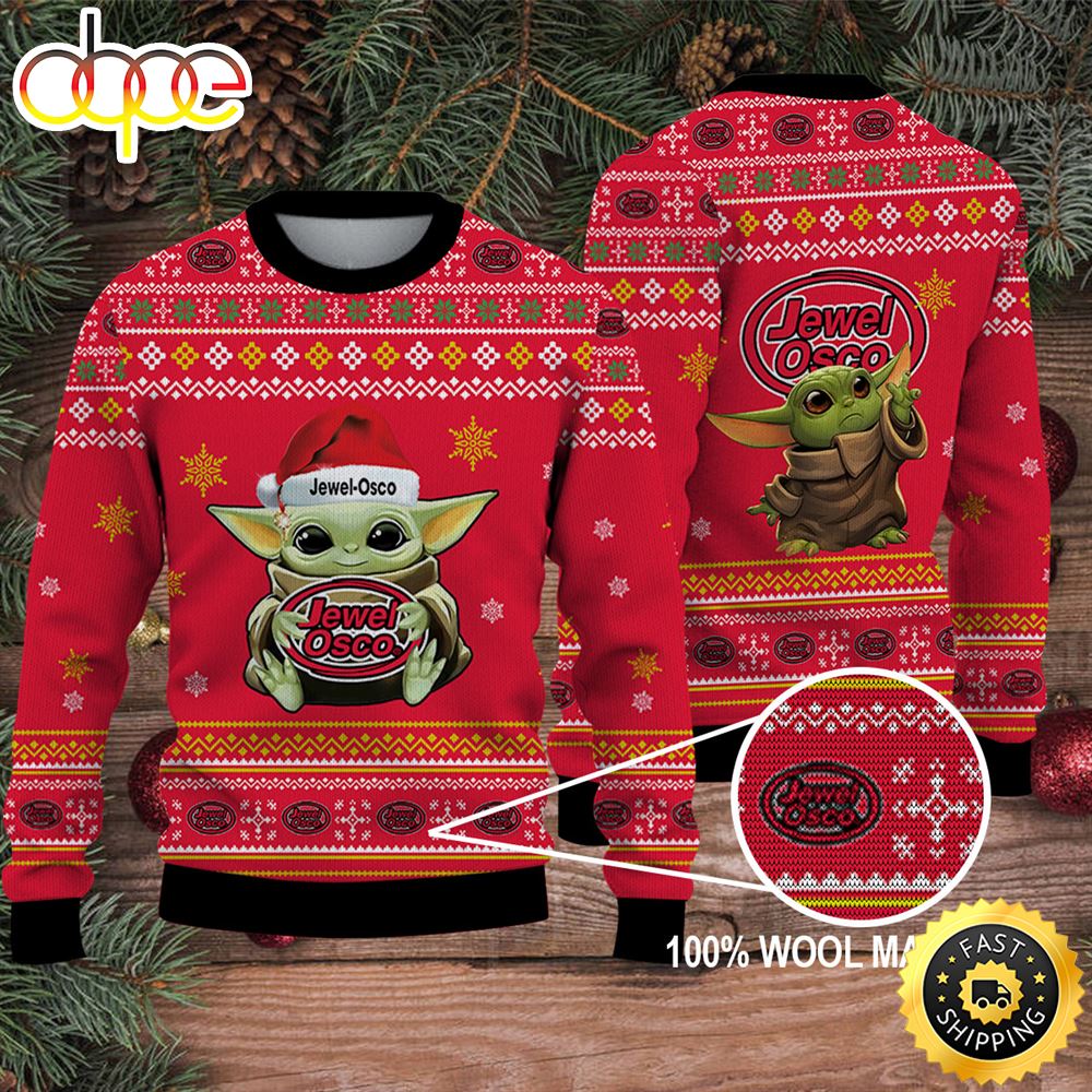 Baby Yoda Merry Christmas Ugly Sweater Jewel Osco