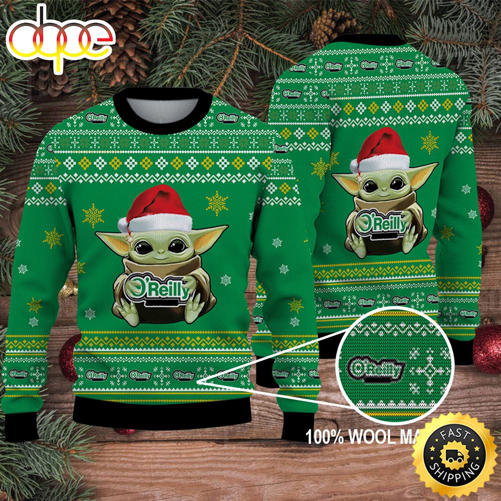 Baby Yoda Merry Christmas Ugly Sweater O'reilly Auto Parts