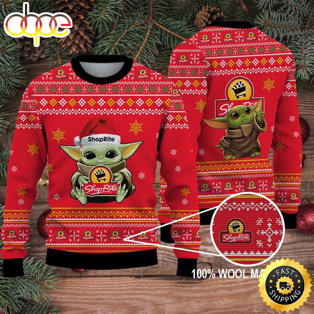 Baby Yoda Merry Christmas Ugly Sweater Shoprite