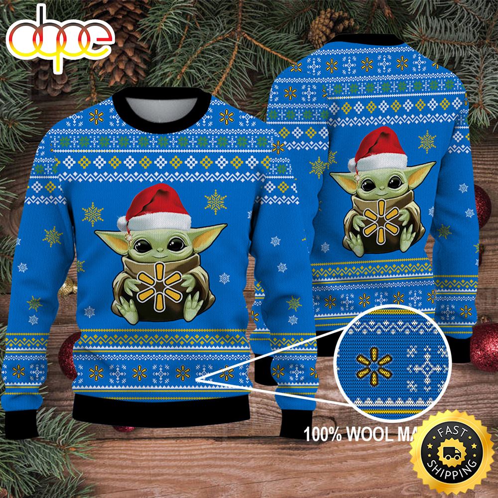 Baby Yoda Merry Christmas Ugly Sweater Walmart
