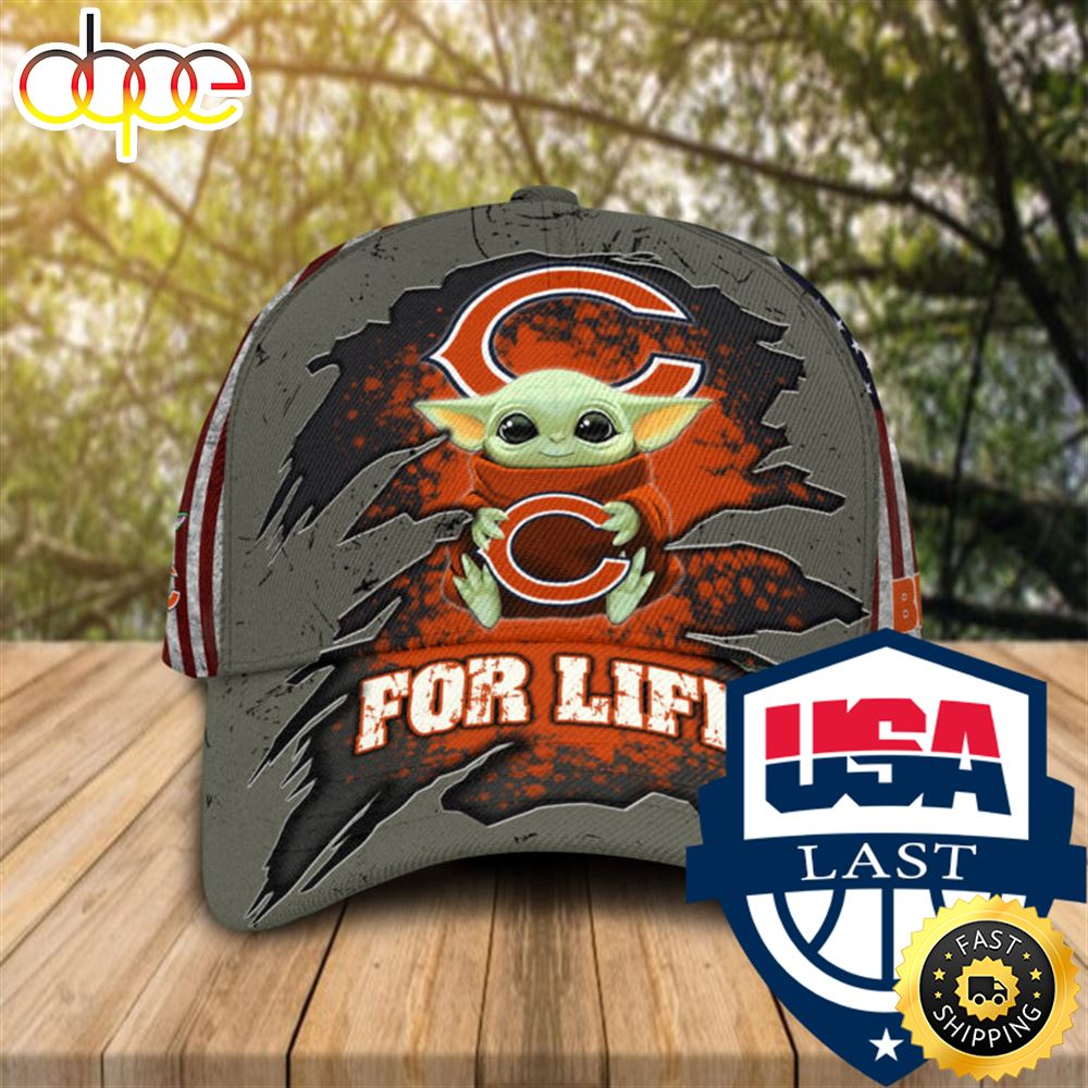 Baby Yoda NFL Chicago Bears For Life Cap
