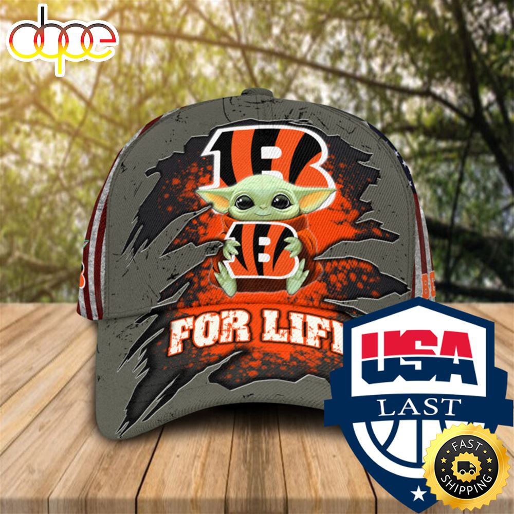 Baby Yoda NFL Cincinnati Bengals For Life Cap