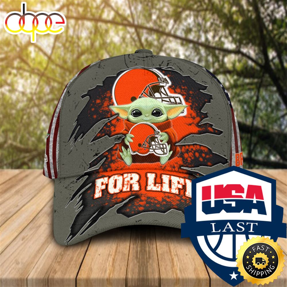 Baby Yoda NFL Cleveland Browns For Life Cap