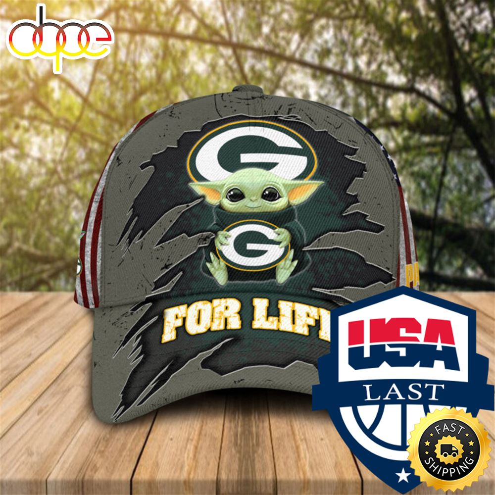 Baby Yoda NFL Green Bay Packers For Life Cap