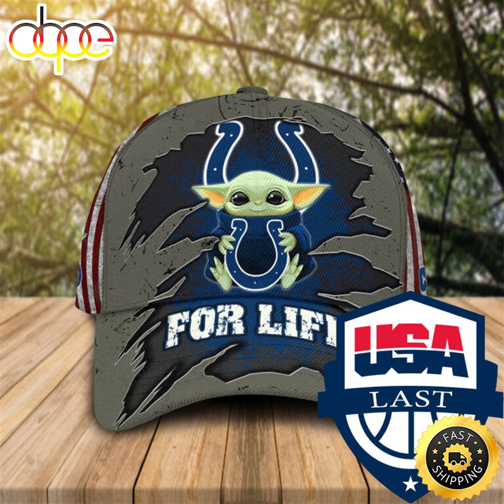 Baby Yoda NFL Indianapolis Colts For Life Cap