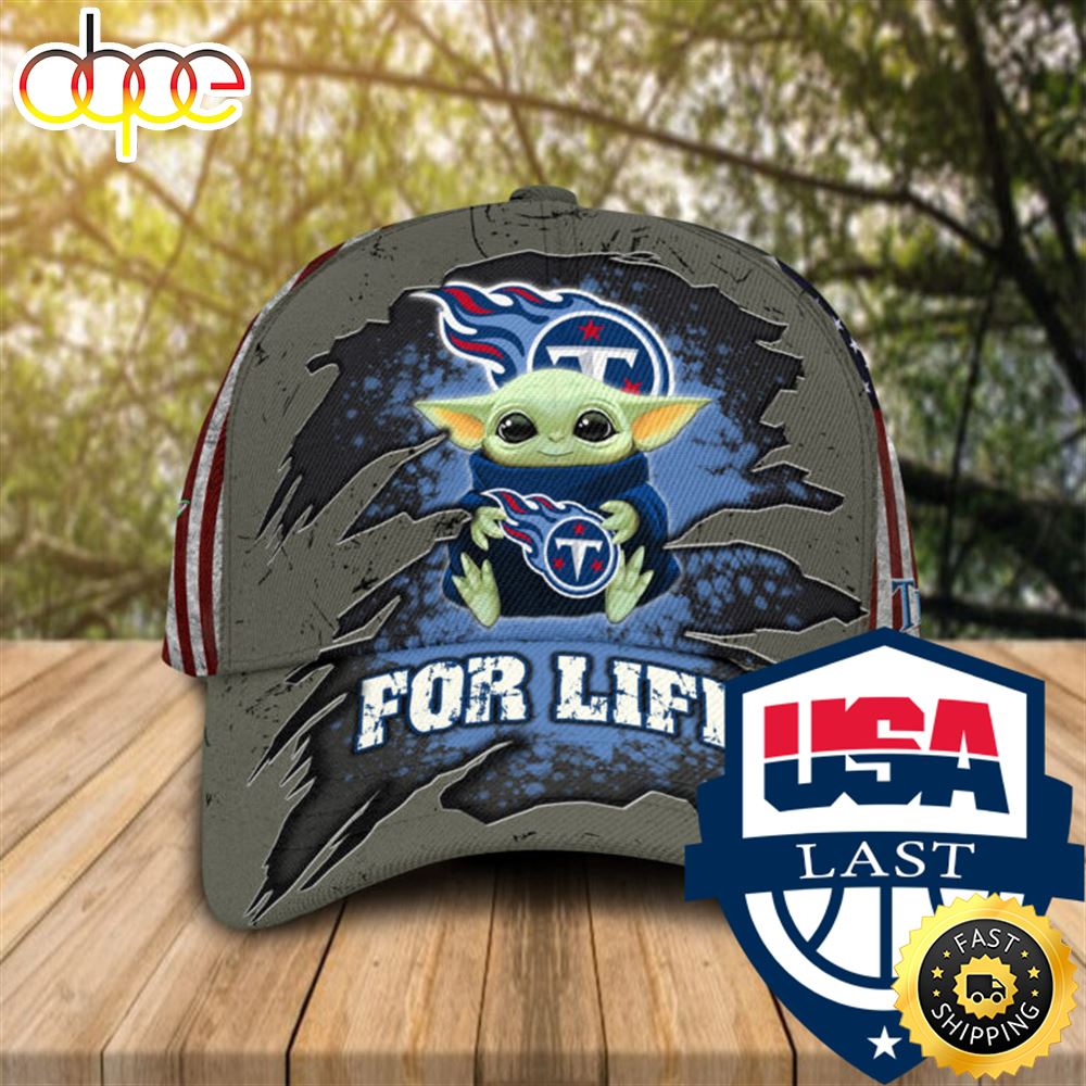 Baby Yoda NFL Tennessee Titans For Life Cap