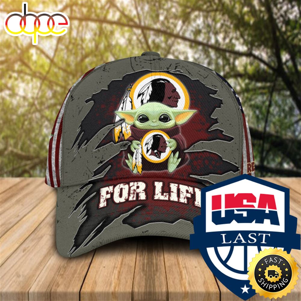 Baby Yoda NFL Washington Football Team For Life Cap